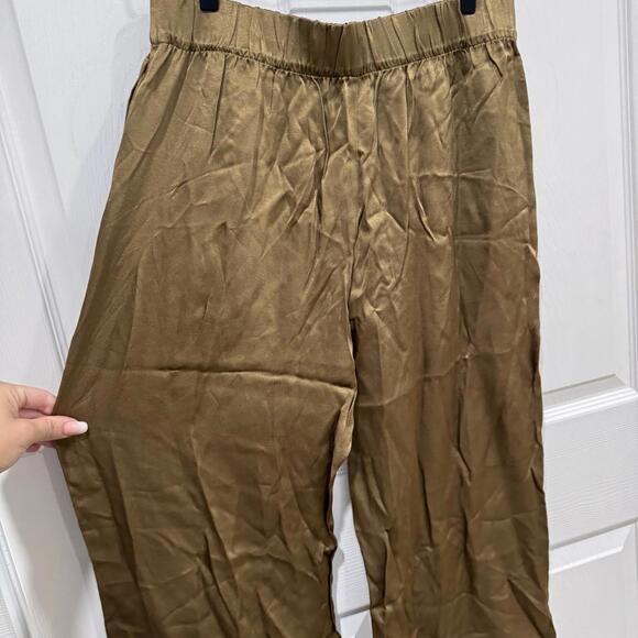 NWT J.Crew Collection Astrid wide-leg pull-on pant luster crepe Earth Brown‎ 10 - Picture 4 of 12